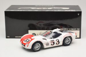 Maserati Tipo 61 #53 B. Krause Los Angeles Times Grand Prix Winner 1960 Minichamps 1:18 100601253 Métal Moulé — image 8 sur 8