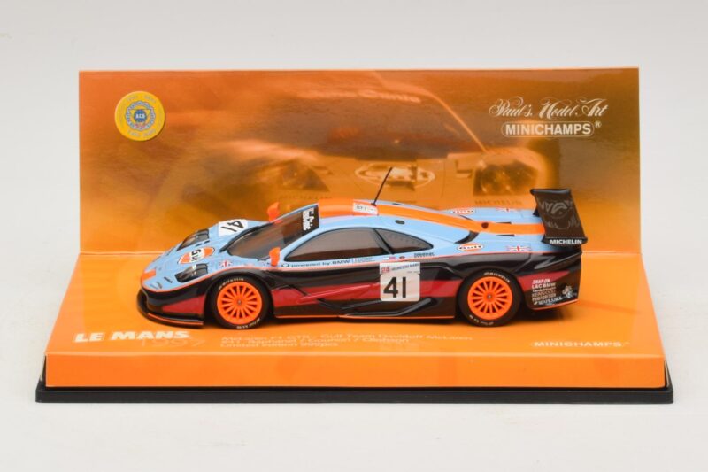 McLaren F1 GTR Gulf Team Davidoff #41 P-H. Raphanel / J-M. Gounon FIA GT Championship 1997 Minichamps 1:43 533174341 Métal Mo
