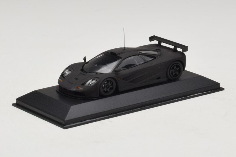 McLaren F1 GTR Prototype Noir Mat Avec Jantes Noires Minichamps 1:43 MCLAREN009 Métal Moulé