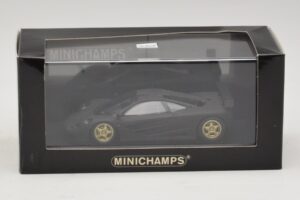 McLaren F1 GTR Prototype Noir Mat Avec Jantes Dorées Minichamps 1:43 MCLAREN008 Métal Moulé — image 4 sur 4