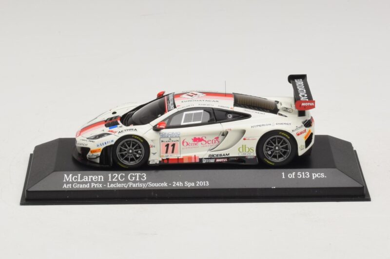 McLaren MP4-12C GT3 #11 Art Grand Prix Leclerc / Parisy 24 Hours of Spa 2013 Minichamps 1:43 437131311 Métal Moulé