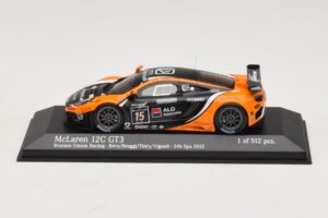 McLaren MP4-12C GT3 #15 Boutsen Racing Bovy / Broggi 24 Hours of Spa 2012 Minichamps 1:43 437121315 Métal Moulé