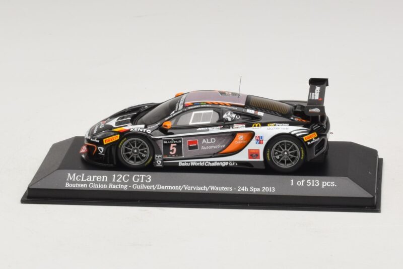 McLaren MP4-12C GT3 #5 Boutsen Racing Guilvert / Dermont 24 Hours of Spa 2013 Minichamps 1:43 McLaren MP4-12C GT3 #5 Boutsen Racing Guilvert / Dermont 24 Hours of Spa 2013 Minichamps 1:43 437131305 Métal Moulé