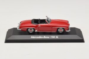 Mercedes 190 SL Rouge Maxichamps 1:43 940033131-O Métal Moulé