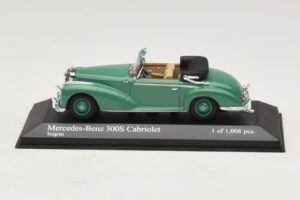 Mercedes 300S Cabriolet Vert Minichamps 1:43 430032335 Métal Moulé