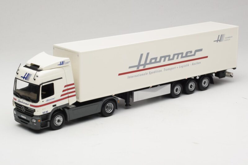 Mercedes Actros 1844LS Koffersattelzug Hammer Aachen Minichamps 1:43 499039105 Métal Moulé