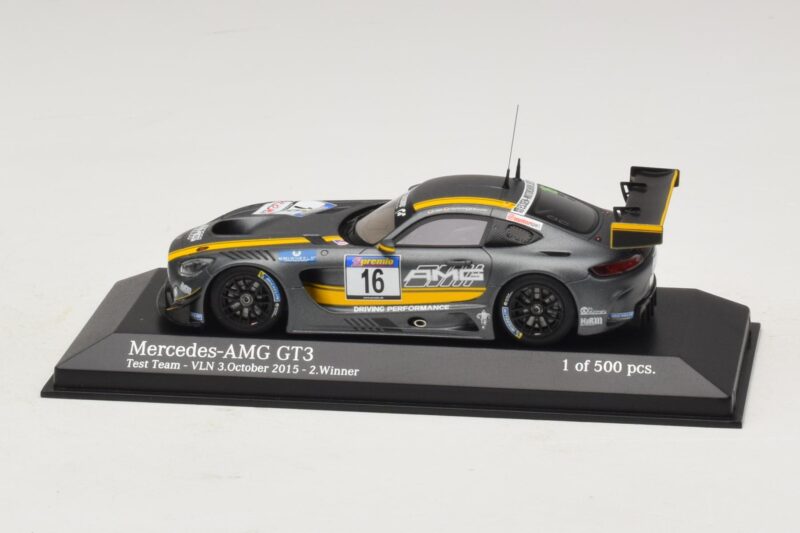 Mercedes AMG GT3 Test Team #16 VLN Winner 3 October 2015 Minichamps 1:43 Mercedes AMG GT3 Test Team #16 VLN Winner 3 October 2015 Minichamps 1:43 437163016 Métal Moulé