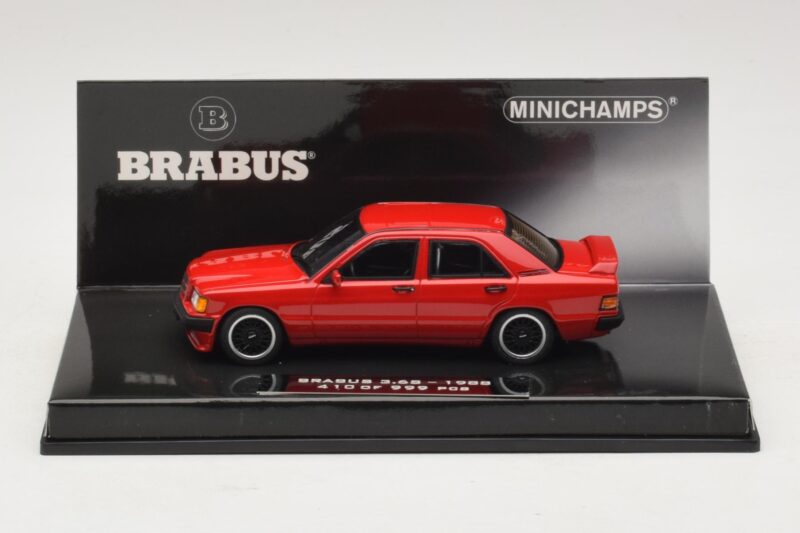 Mercedes Brabus 3.6S 190E W201 Rouge Minichamps 1:43 437032600 Métal Moulé