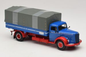 Mercedes L 315 Camion Plateau Bleu Rouge Minichamps 1:43 439034420 Métal Moulé — image 4 sur 6