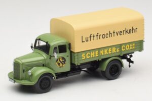 Mercedes L 3500 Camion Plateau Schenker Minichamps 1:43 439350028 Métal Moulé
