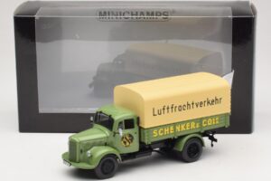 Mercedes L 3500 Camion Plateau Schenker Minichamps 1:43 439350028 Métal Moulé — image 6 sur 6