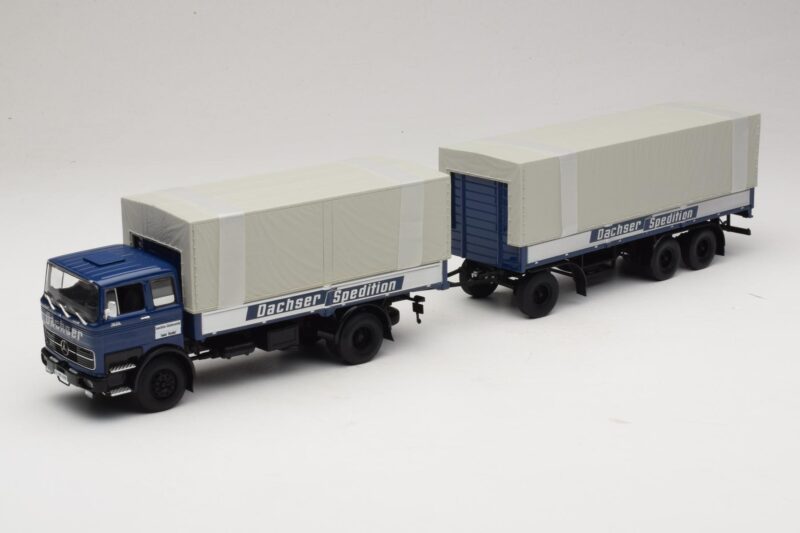 Mercedes LP1624 Pritschenzug Dachser Minichamps 1:43 499034821 Métal Moulé