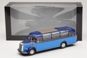 Mercedes O 3500 Bus Bleu Clair Bleu Foncé Minichamps 1:43 439360011 Métal Moulé — image 6 sur 6