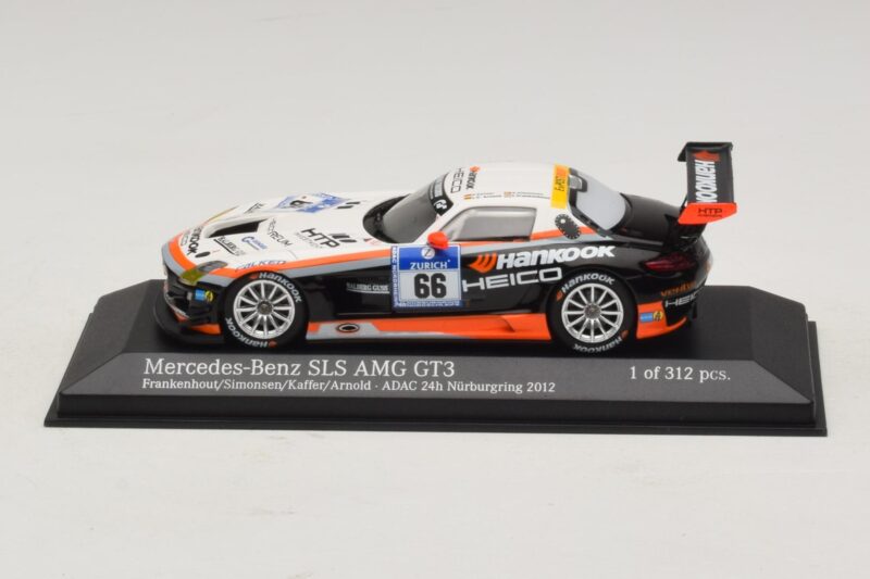 Mercedes SLS AMG GT3 #66 Hankook C. Frankenhout / Simonsen 24 Hours of Nurburgring 2012 Minichamps 1:43 437123266 Métal Moulé