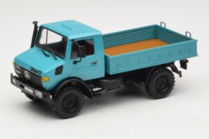 Mercedes Unimog 1300 L Camion Plateau Bleu Minichamps 1:43 439033020 Métal Moulé