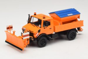 Mercedes Unimog 1300 L Chasse-Neige Orange Minichamps 1:43 439033060 Métal Moulé