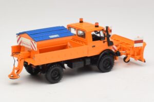 Mercedes Unimog 1300 L Chasse-Neige Orange Minichamps 1:43 439033060 Métal Moulé — image 2 sur 6