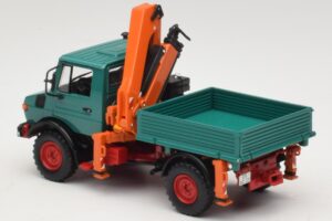 Mercedes Unimog 1300 L Benne avec Grue de Chargement Minichamps 1:43 439033000 Métal Moulé — image 5 sur 6