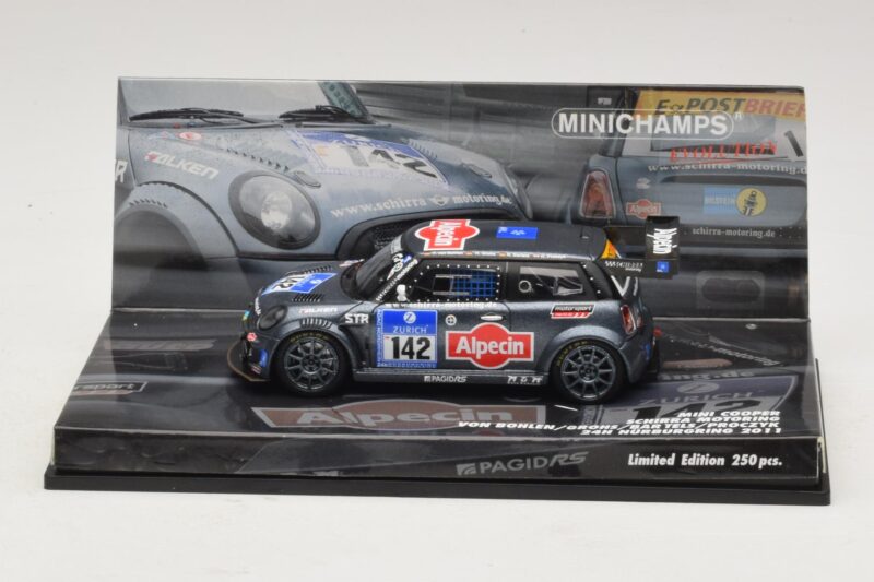 Mini Cooper #142 Von Bohlen / F. Grohs Schirra Motorsport Nurburgring 24 Hours 2011 Minichamps 1:43 43112142 Métal Moulé