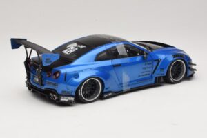 Nissan GT-R R35 Liberty Walk Work T2 Bleu Métallisé Solido 1:18 S1805801 Métal Moulé — image 2 sur 6