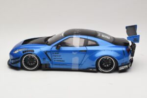 Nissan GT-R R35 Liberty Walk Work T2 Bleu Métallisé Solido 1:18 S1805801 Métal Moulé — image 3 sur 6