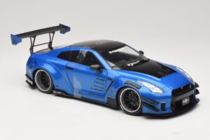 Nissan GT-R R35 Liberty Walk Work T2 Bleu Métallisé Solido 1:18 S1805801 Métal Moulé — image 4 sur 6
