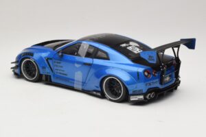 Nissan GT-R R35 Liberty Walk Work T2 Bleu Métallisé Solido 1:18 S1805801 Métal Moulé — image 5 sur 6