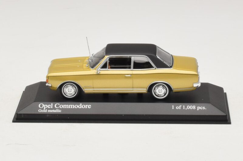 Opel Commodore A Or Métallisé Minichamps 1:43 430046165 Métal Moulé