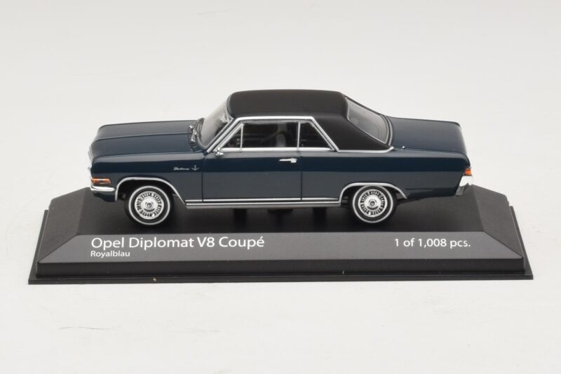 Opel Diplomat A V8 Coupe Bleu Foncé Minichamps 1:43 400048021 Métal Moulé