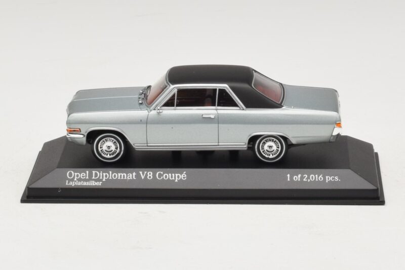 Opel Diplomat A V8 Coupe Argent Minichamps 1:43 400048020 Métal Moulé