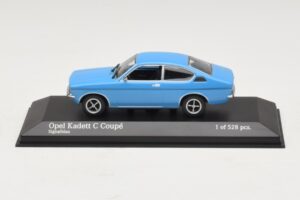 Opel Kadett C Coupe Bleu Minichamps 1:43 430045628 Métal Moulé