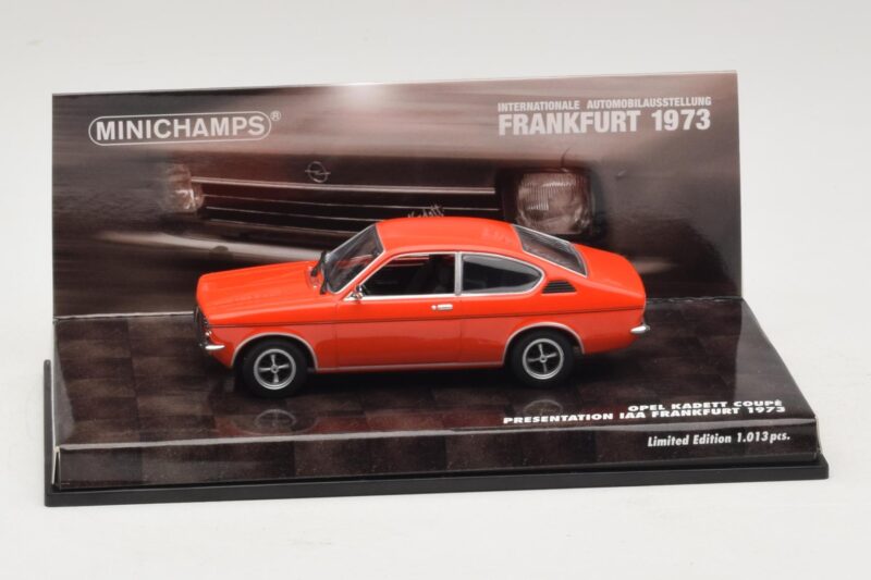 Opel Kadett C Coupé Présentation IAA Frankfurt Rouge Minichamps 1:43 436045620 Métal Moulé