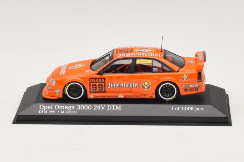 Opel Omega 3000 24V #99 Jägermeister M. Reuter DTM 1991 Minichamps 1:43 400914499 Métal Moulé
