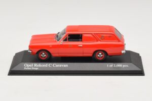 Opel Rekord Caravan Norwegian Post Minichamps 1:43 433046195 Métal Moulé