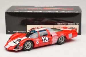 Porsche 906 LH Squadra Tartaruga #40 D. Spoerry / R. Steinemann 12 Hours of Sebring 1967 Minichamps 1:18 100676140 Métal Moul — image 8 sur 8