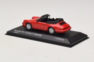 Porsche 911 964 Carrera 2 Cabriolet Rouge Minichamps 1:43 430067330 Métal Moulé — image 3 sur 4