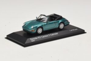 Porsche 911 964 Carrera 2 Cabriolet Turquoise Minichamps 1:43 430067332 Métal Moulé — image 2 sur 4