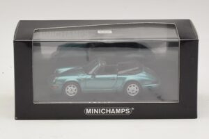 Porsche 911 964 Carrera 2 Cabriolet Turquoise Minichamps 1:43 430067332 Métal Moulé — image 4 sur 4
