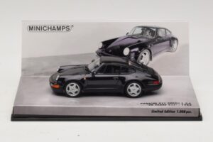 Porsche 911 964 Turbo S 3.6 30e Anniversaire Noir Minichamps 1:43 436069171 Métal Moulé
