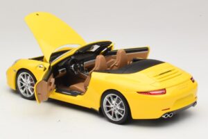 Porsche 911 991 Carrera S Cabriolet Jaune Minichamps 1:18 100061031 Métal Moulé — image 5 sur 8