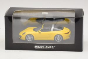 Porsche 911 991 Targa Jaune Minichamps 1:43 410062441 Métal Moulé — image 4 sur 4