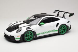 Porsche 911 992 GT3 RS Tribute to Carrera RS Blanc Python Green Norev 1:12 127535 Métal Moulé