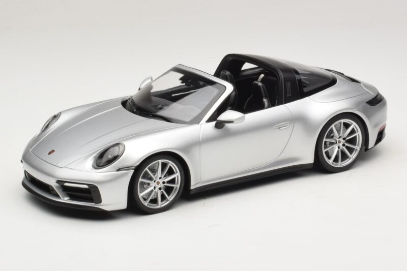 Porsche 911 992 Targa 4 GTS Argent Minichamps 1:18 WAP0211460RTRG Métal Moulé