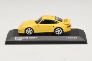 Porsche 911 993 Turbo S Jaune Minichamps 1:43 430069270 Métal Moulé