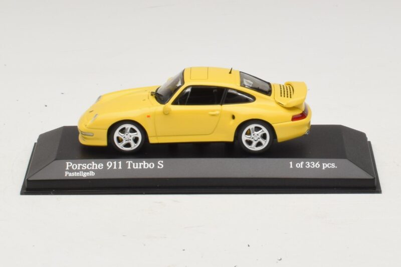 Porsche 911 993 Turbo S Jaune Minichamps 1:43 430069270 Métal Moulé