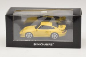 Porsche 911 993 Turbo S Jaune Minichamps 1:43 430069270 Métal Moulé — image 4 sur 4