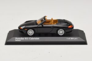 Porsche 911 996 Cabriolet Noir Métallisé Minichamps 1:43 400061090 Métal Moulé