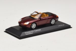 Porsche 911 996 Cabriolet Rouge Métallisé Minichamps 1:43 400061092 Métal Moulé — image 2 sur 4