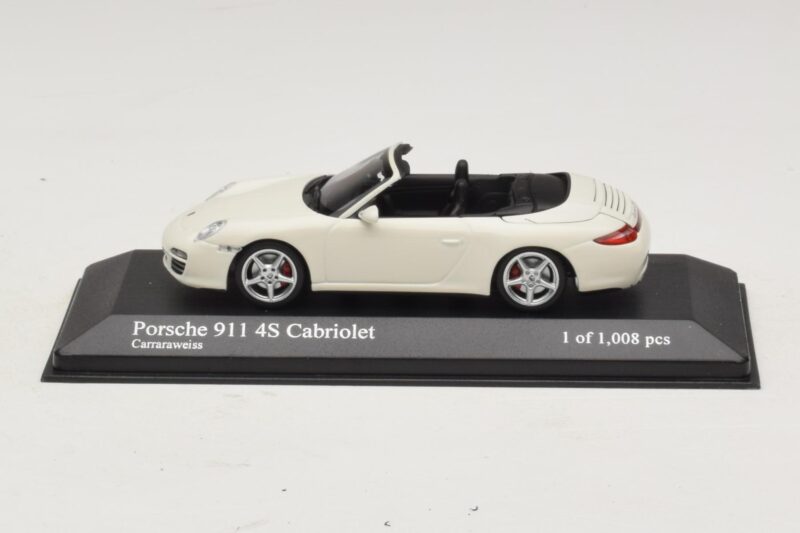Porsche 911 997 Carrera 4S Cabriolet Blanc Minichamps 1:43 Porsche 911 997 Carrera 4S Cabriolet Blanc Minichamps 1:43 400066431 Métal Moulé