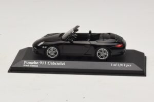 Porsche 911 997 Carrera Cabriolet Black Edition Minichamps 1:43 400066434 Métal Moulé